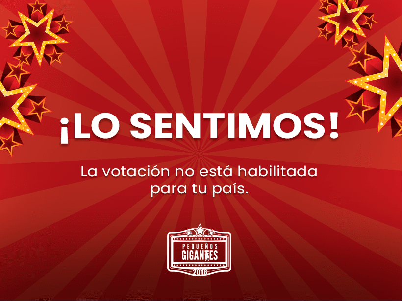 Lo sentimos