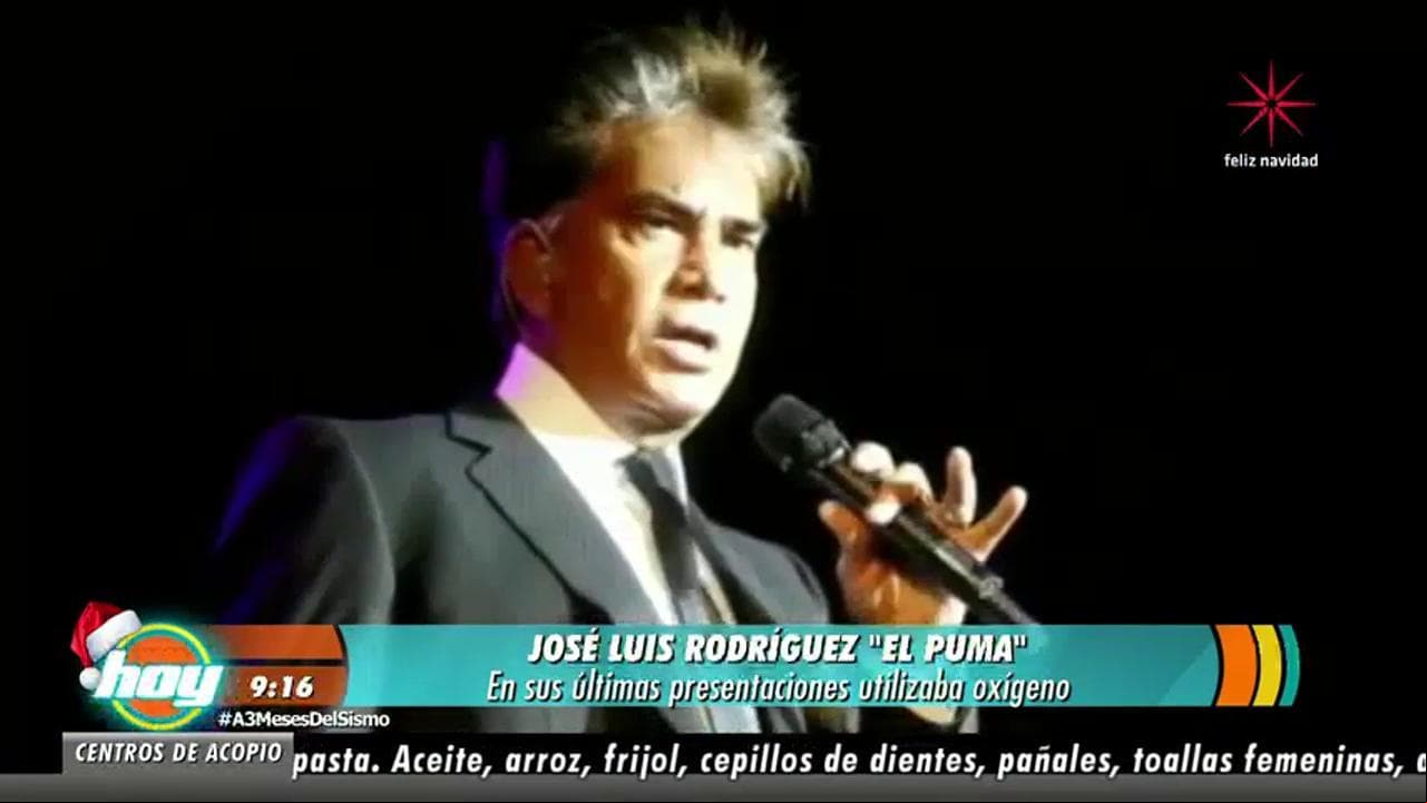 José Luis Rodríguez "El Puma" recibe doble trasplante de pulmón