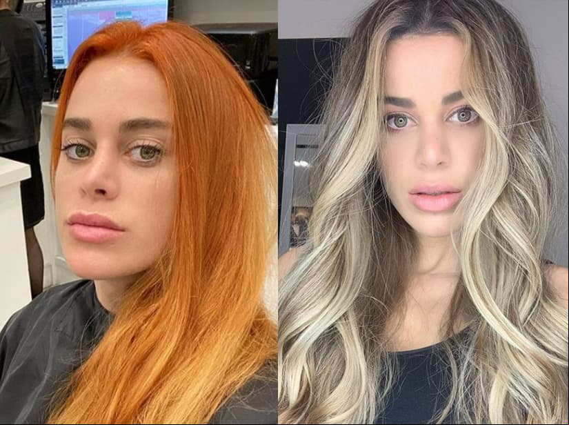 Uno de los cambios de look que acaparó las redes sociales fue el de Candela Márquez. A inicios de diciembre, la actriz estaba emocionada por tener su cabellera pelirroja, pero su estilista le dañó el cabello y semanas después acudió con otro especialista para arreglar el daño, retomando una vez más su cabello rubio.