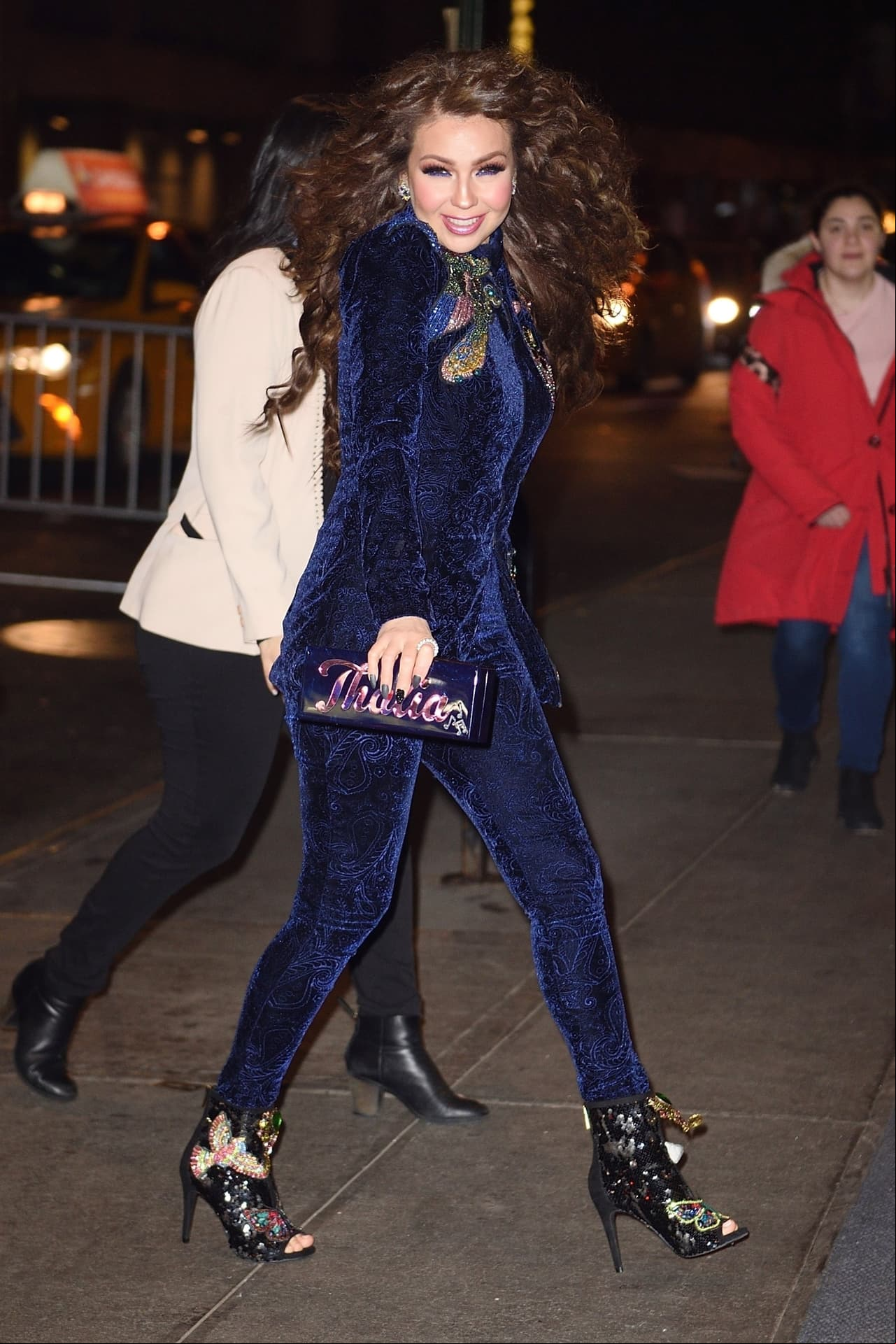 Thalia en su llegada a los Grammy 2018