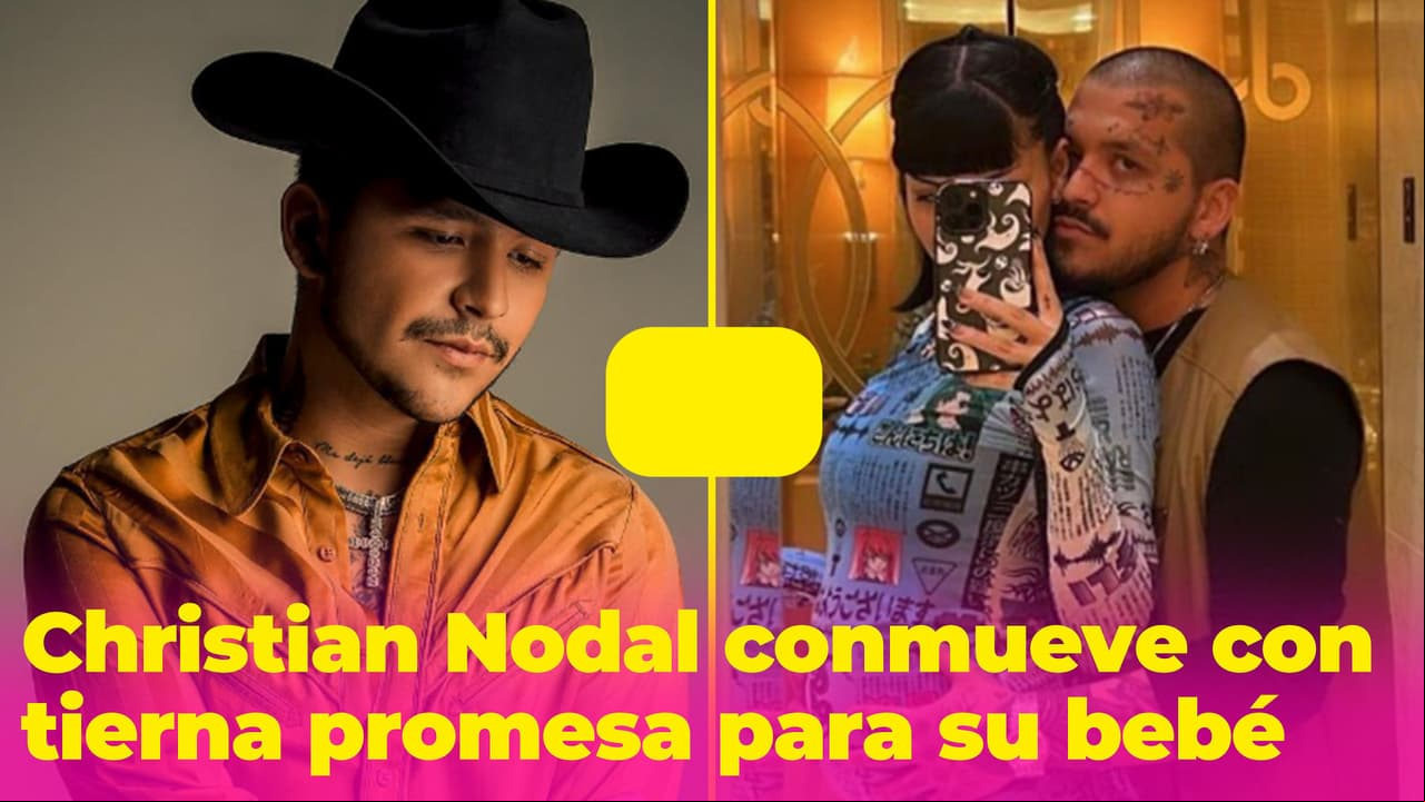 Christian Nodal le hizo esta importante promesa a su bebé antes de que nazca