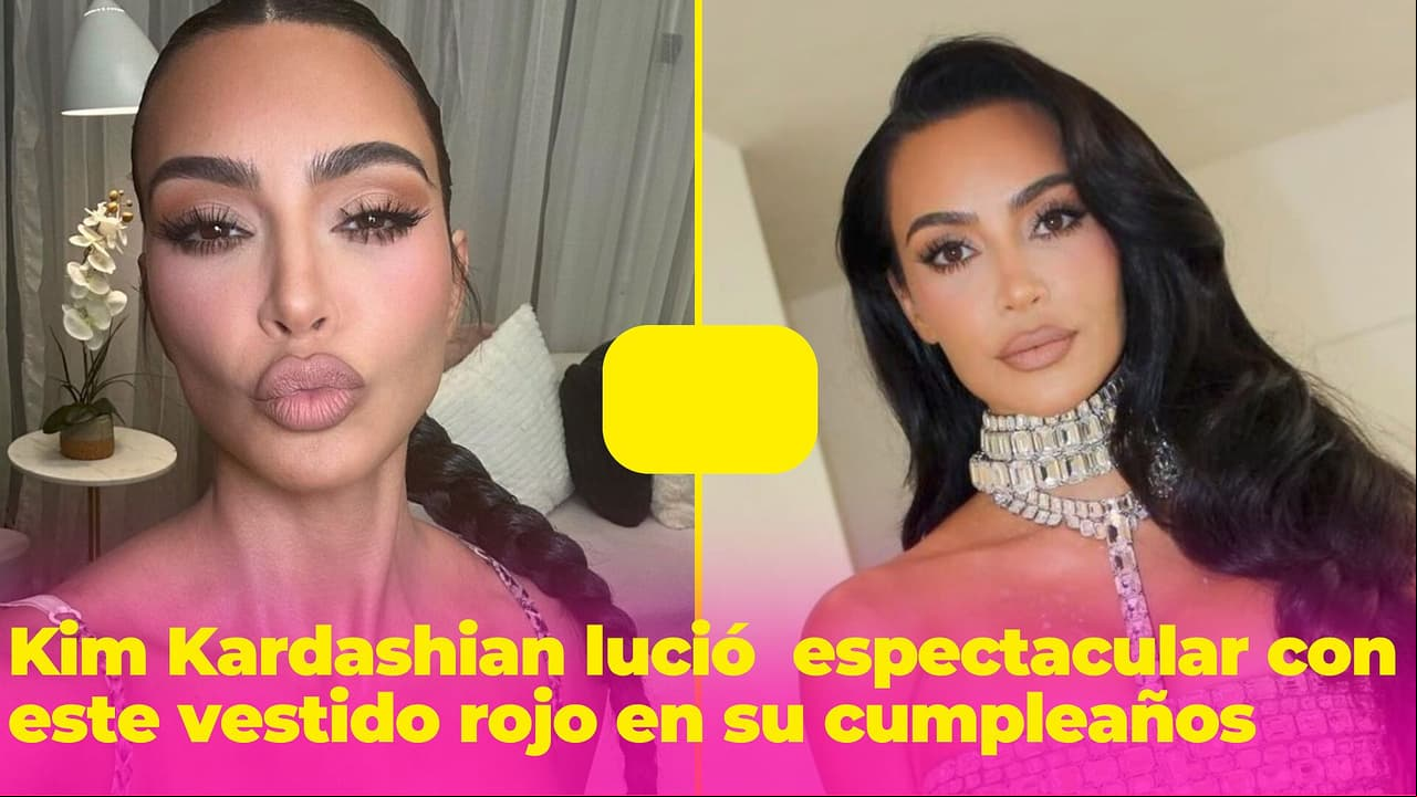 Kim Kardashian celebra su cumpleaños 43 con un vestido rojo de 'infarto'