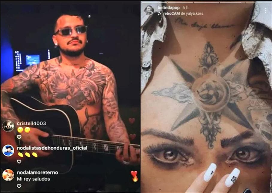 Nodal después del tatuaje de los ojos de Belinda