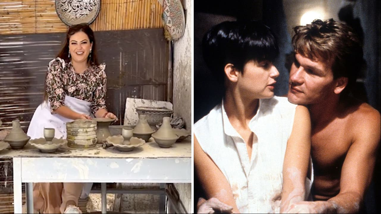 Mariana Echeverría parodia a Demi Moore y recrea escena de 'Ghost'