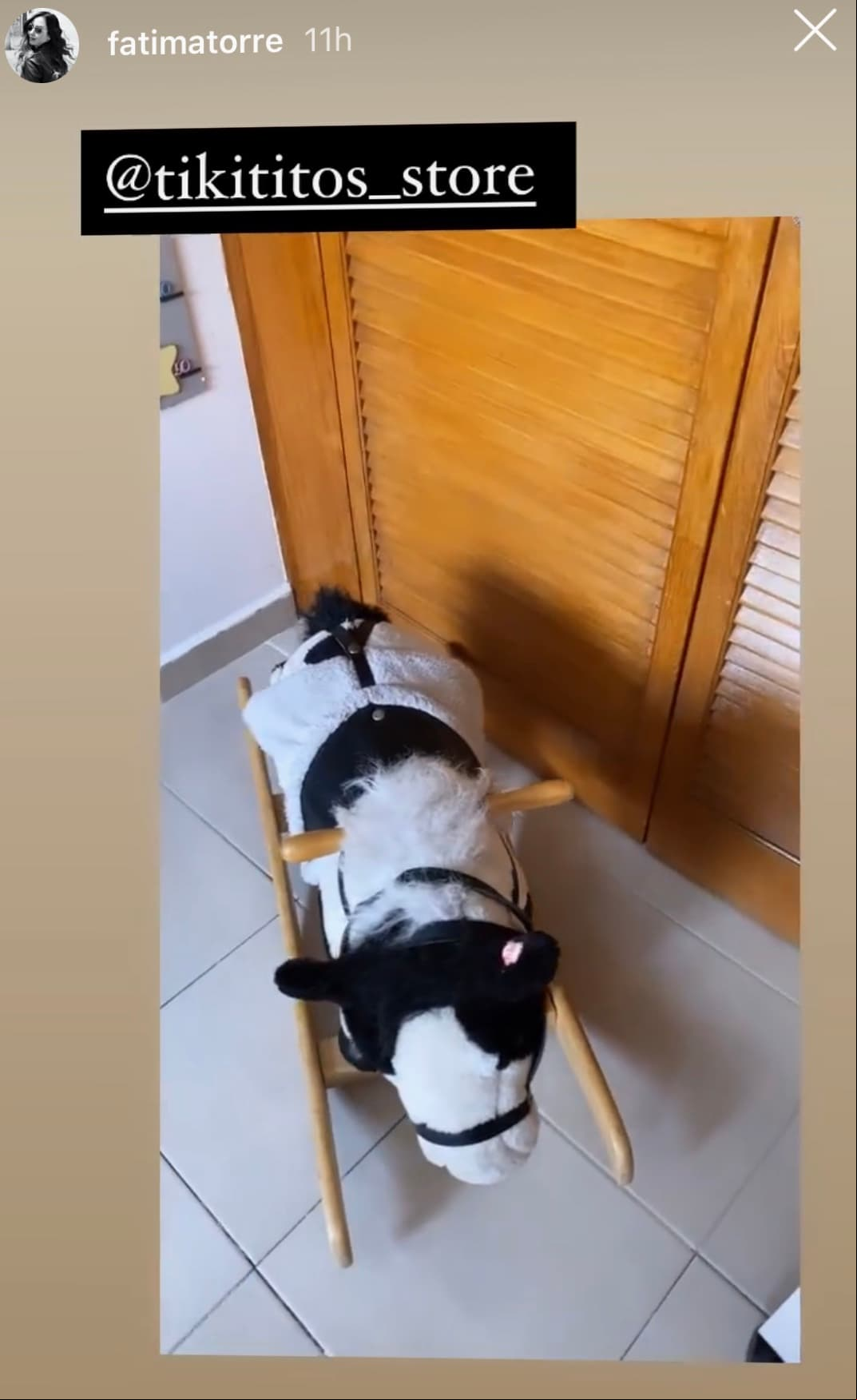 Otra encantadora pieza de madera puede ser encontrada en su recámara, ya que hay un caballito de madera para que la pequeña se suba y se columpie.