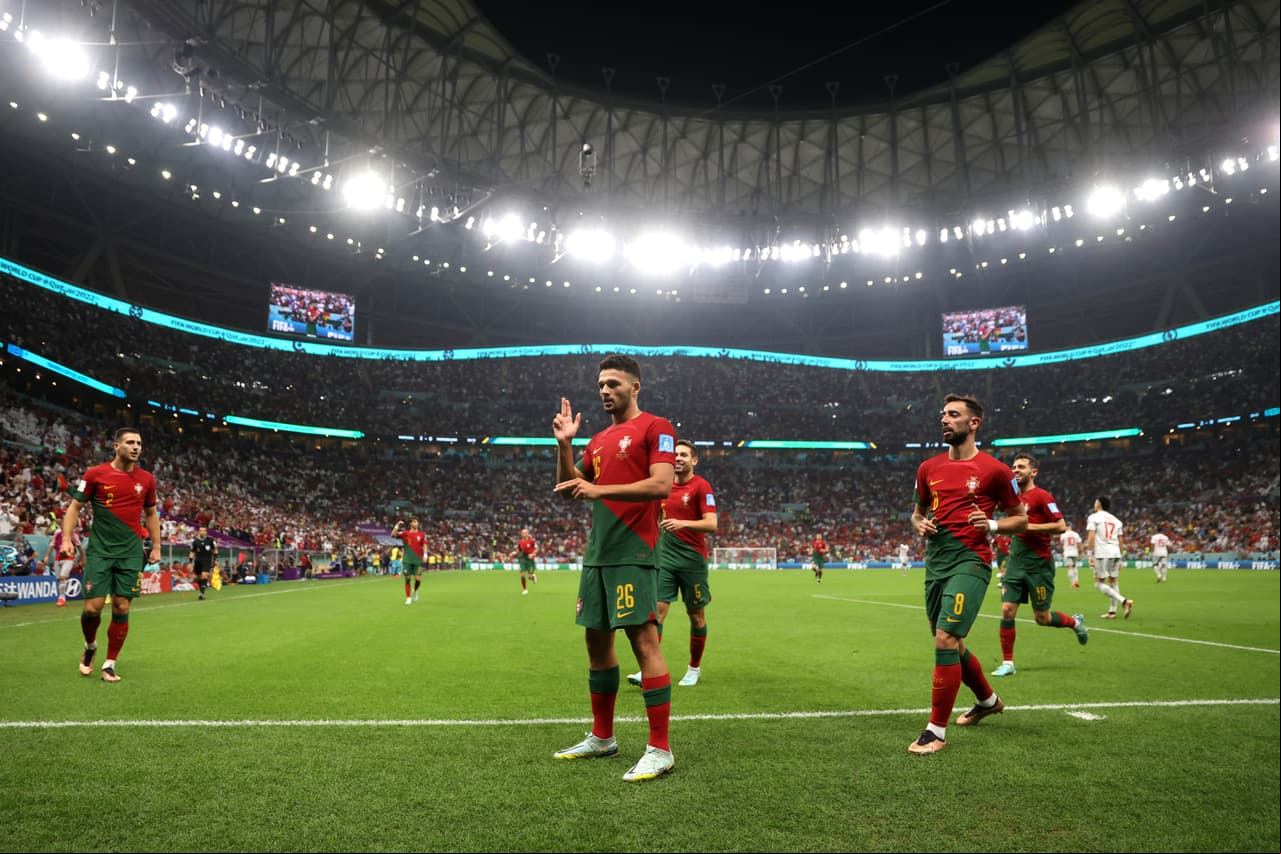 Con hat-trick de Goncalo Ramos, Portugal golea 6-1 a Suiza y avanza a Cuartos de Final.