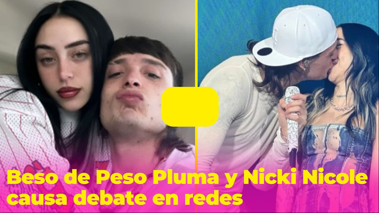 Beso entre Peso Pluma y Nicki Nicole causa debate en redes: “Aferrado aunque no lo quieran”