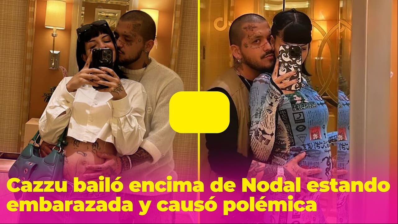 Cazzu causa revuelo con sugestivo baile encima de Nodal mientras presume su embarazo