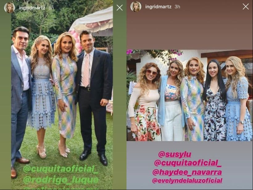 De acuerdo con las imágenes publicadas por la estrella de las telenovelas, entre los invitados que estuvieron presentes fueron los actores Jorge Salinas, Elizabeth Álvarez, Mauricio Mancera, Arath de la Torre y Susy Lu.