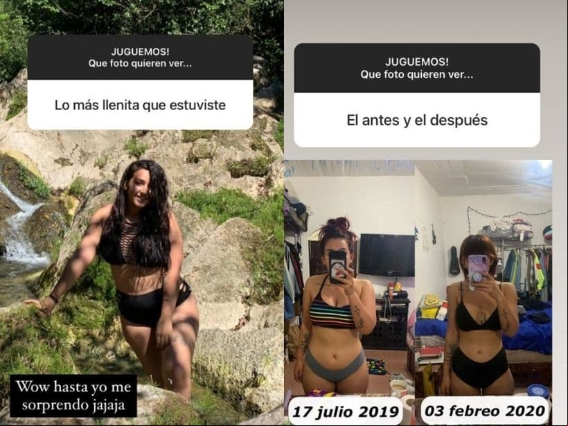 Romina Marcos muestra su cuerpo antes de bajar 18 kilos.