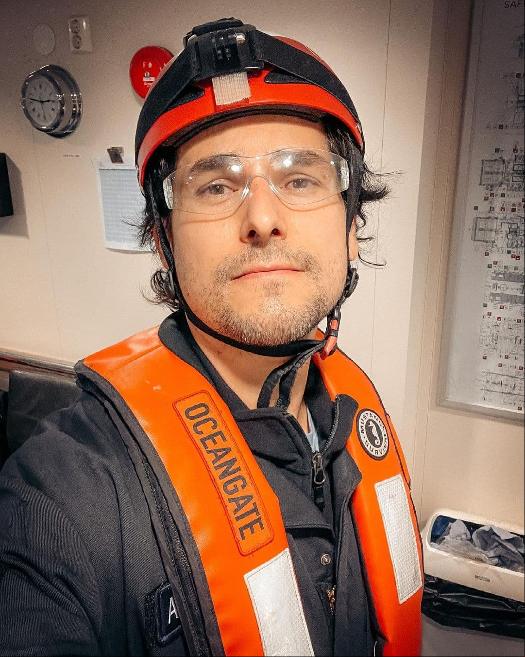 Alan Estrada exploró los restos del Titanic en julio de 2022.