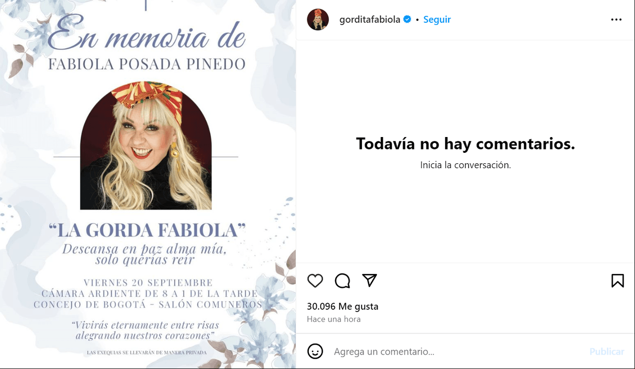 Muere la comediante La Gordita Fabiola a los 61 años