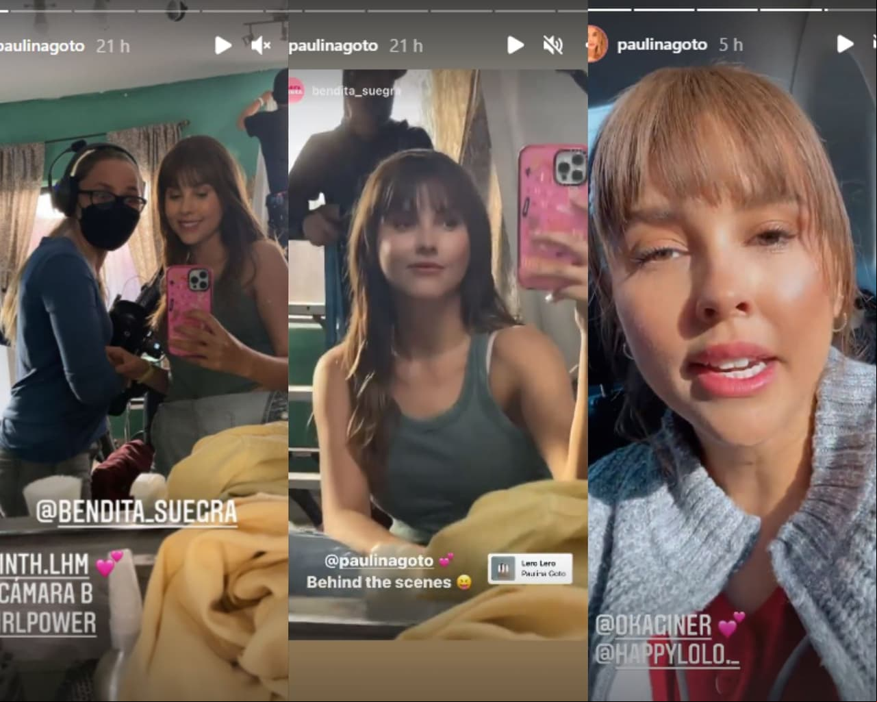 Paulina Goto estrena look para su nueva película 'Bendita suegra'.