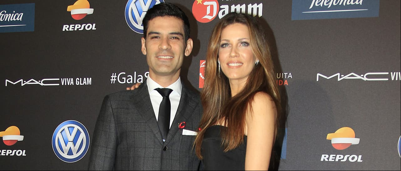 Rafa Márquez y Jaydy Michel en la 5ta Gala Sida Barcelona en 2014