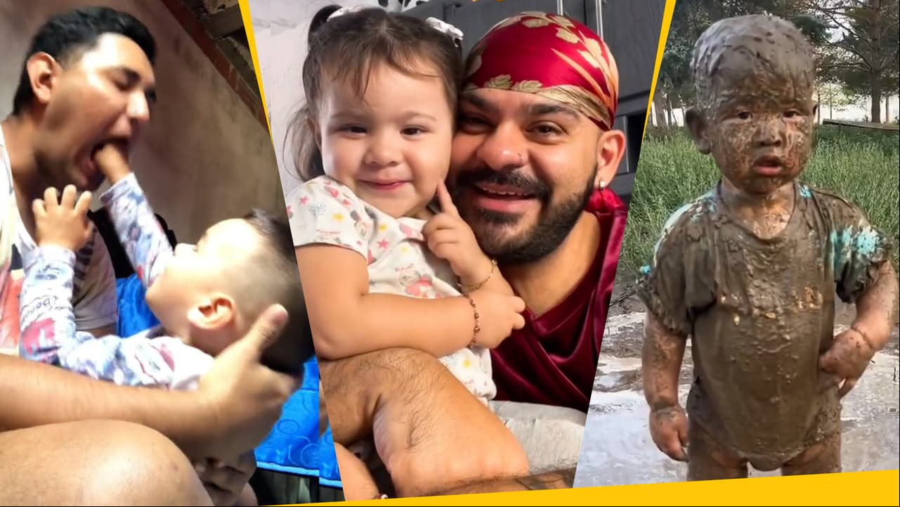 Papás muestran el lado salvaje de sus hijos con el trend Terreneitor: tienen dos personalidades