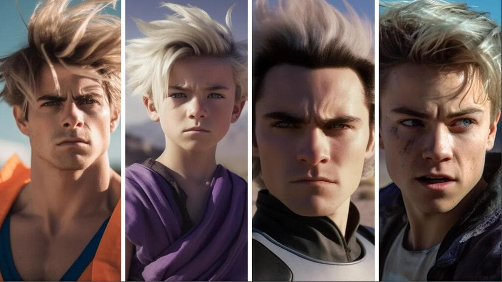 Personajes de 'Dragon Ball' con IA