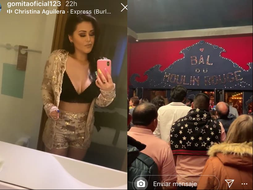 Para la noche, Araceli asistió al espectáculo Moulin Rouge y compartió en Instagram stories que le preocupaba ir muy arreglada al evento, aunque más tarde se percató que no era la única persona que iba así.