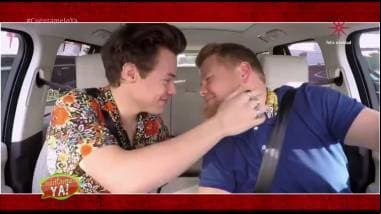 Ex One Direction se besa con James Corden. ¡Checa este gran momento!