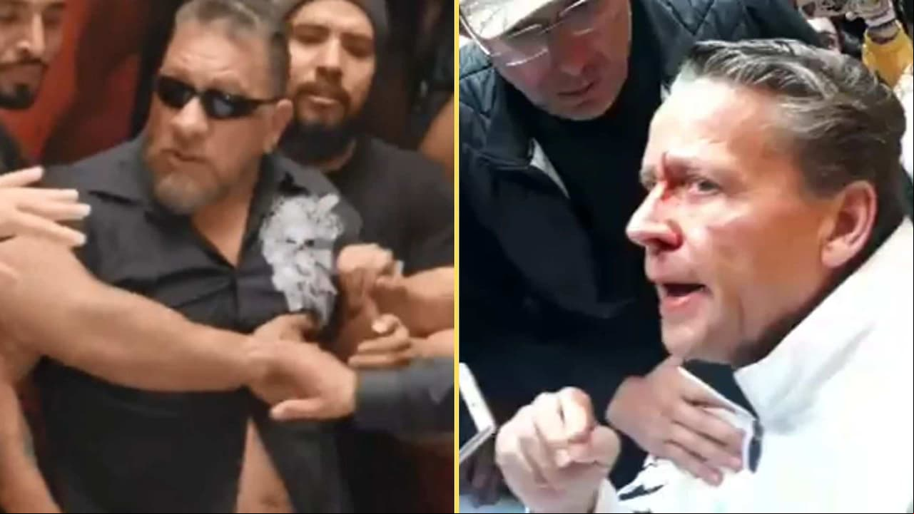 Video: Carlos Trejo golpea en la nariz a Alfredo Adame con una botella en conferencia de prensa