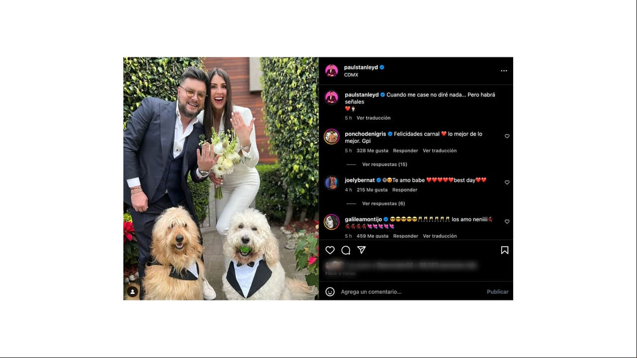 Paul Stanley y Joely Bernat estuvieron acompañados por Chester y Paco en su boda civil.