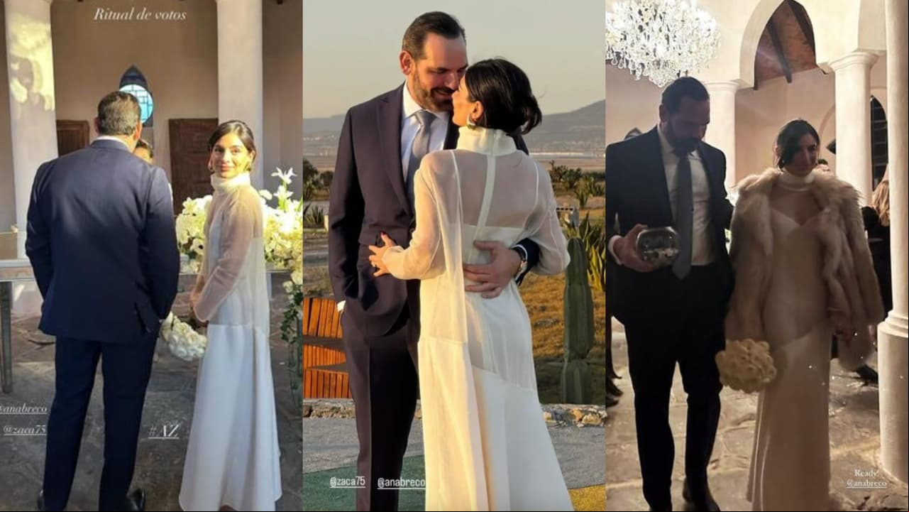 Ana Brenda Contreras en su ritual de votos con Zacarías Melhem.