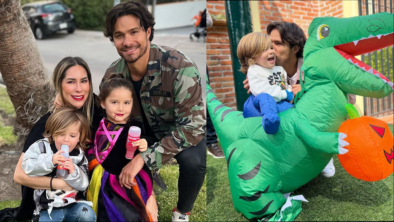 Brandon Peniche organiza tremenda fiesta para sus hijos con inflables y juegos mecánicos