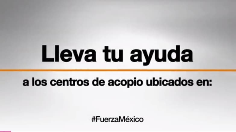 ¡Lleva tu donativo a estos centros de acopio!