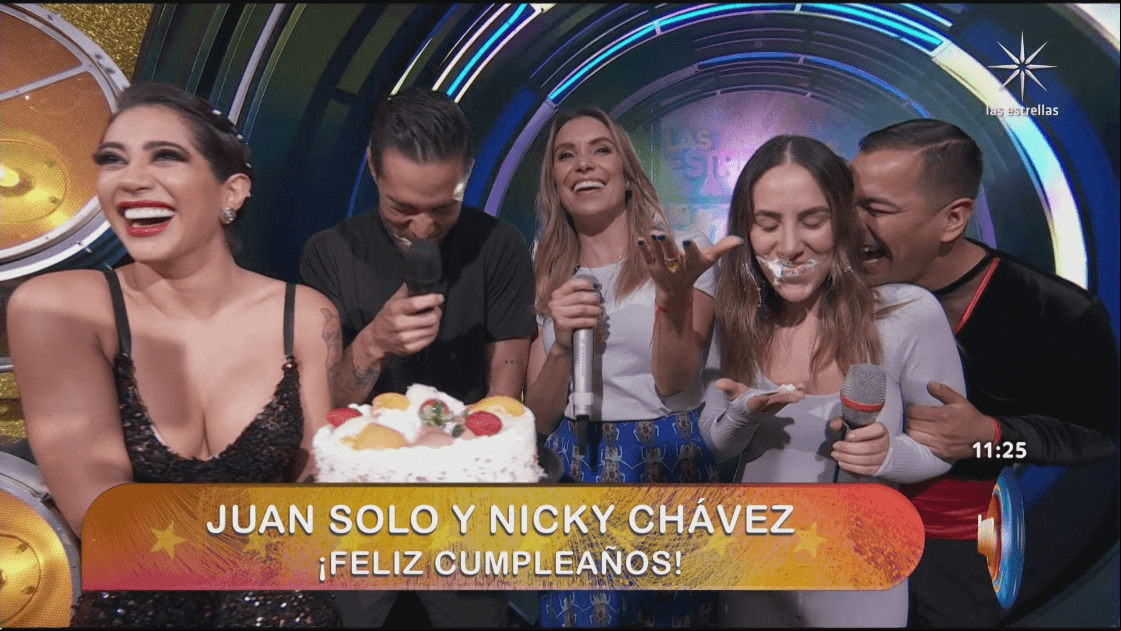 Nicky Chávez reacciona a pastelazo en 'Las Estrellas bailan en Hoy'