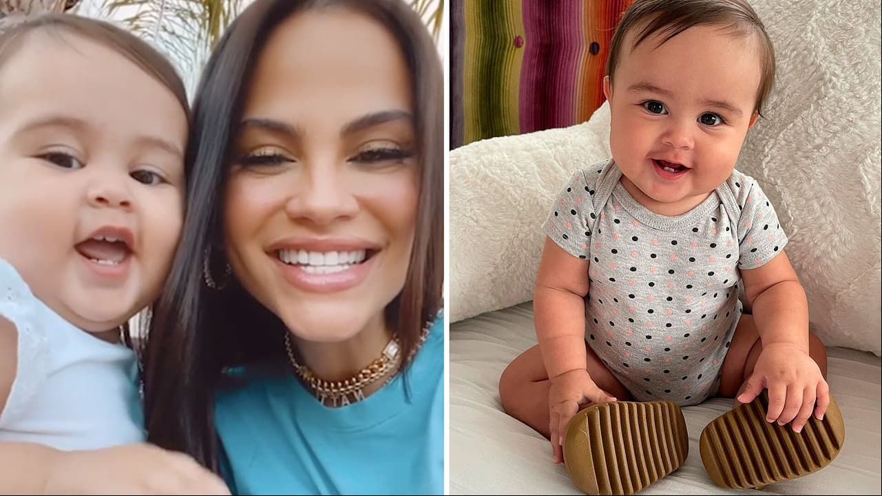 Natti Natasha se derrite de ternura con la visita de su bebé en pleno set de grabación