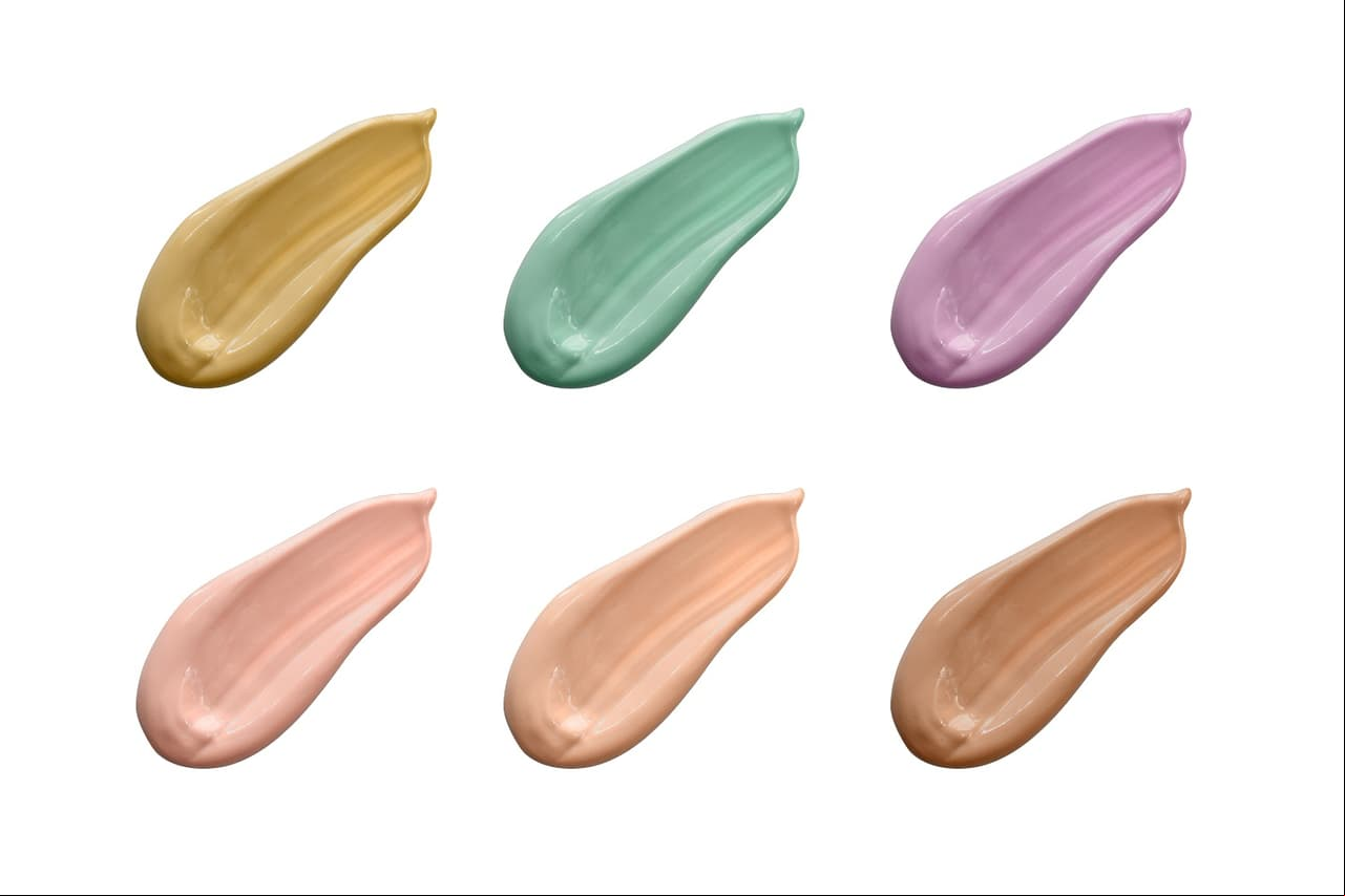 Cada color de 'pre-corrector' sirve para un propósito único.