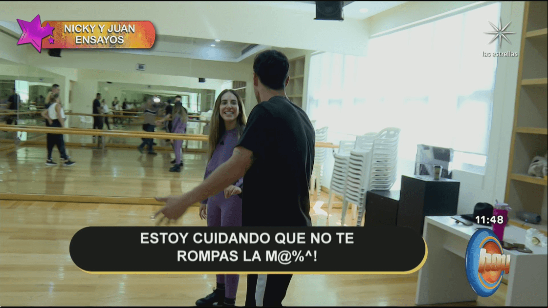 Nicky Chávez y Juan Solo en los ensayos de Las Estrellas bailan en Hoy