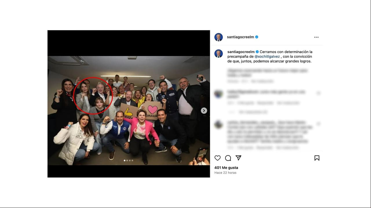 Hija de Edith González reaparece en el cierre de campaña de Xóchitl Gálvez en la Ciudad de México.
