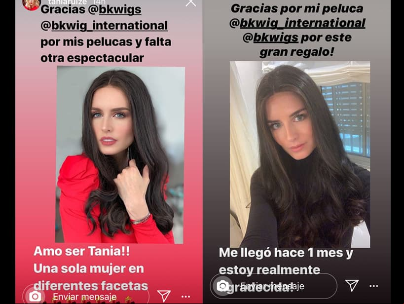 Tania Ruiz presume su nueva peluca