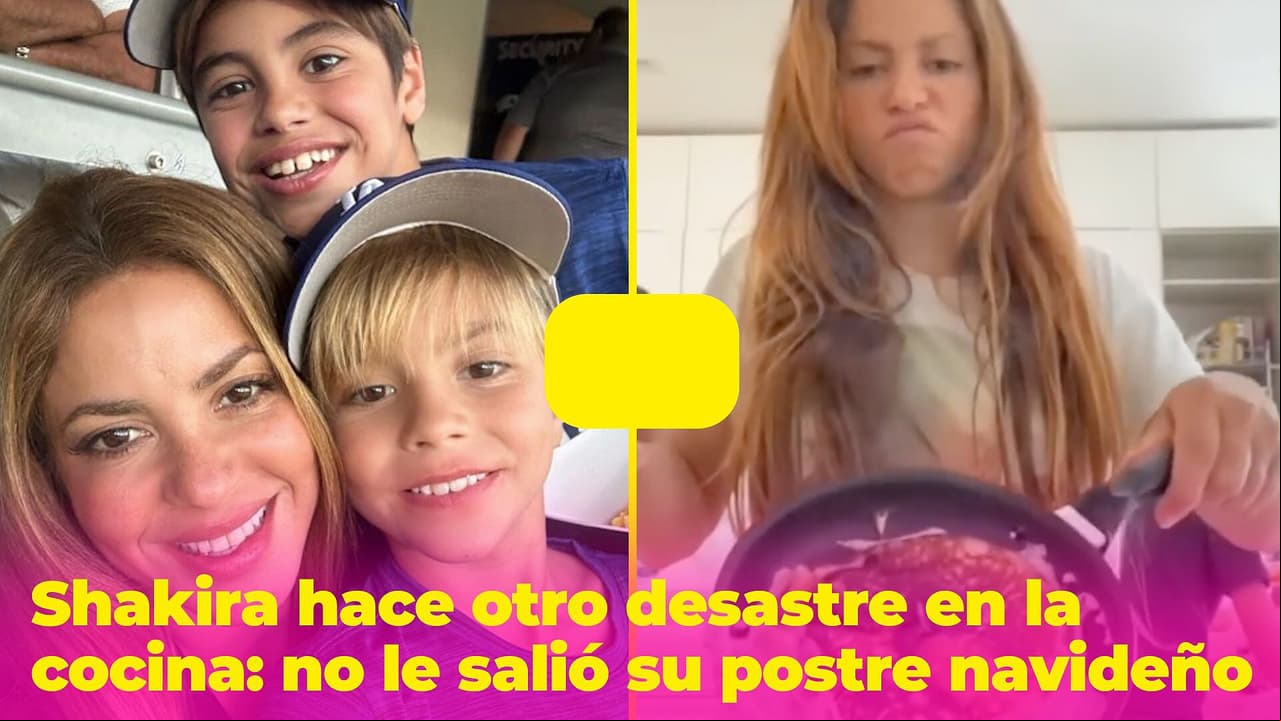 Shakira hace un desastre en la cocina (otra vez): su postre navideño para sus hijos se despedazó