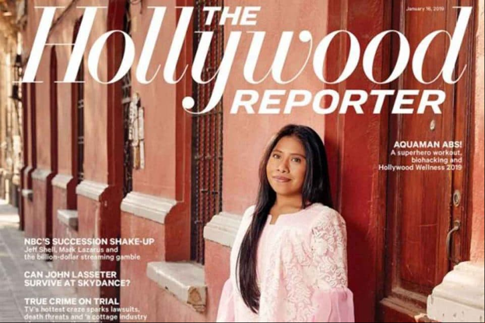 Yalitza engalanó la portada de la revista estadounidense The Hollywood reporter, y acompañó el reportaje, enfocado en Cuarón, con una sesión en la colonia Roma.