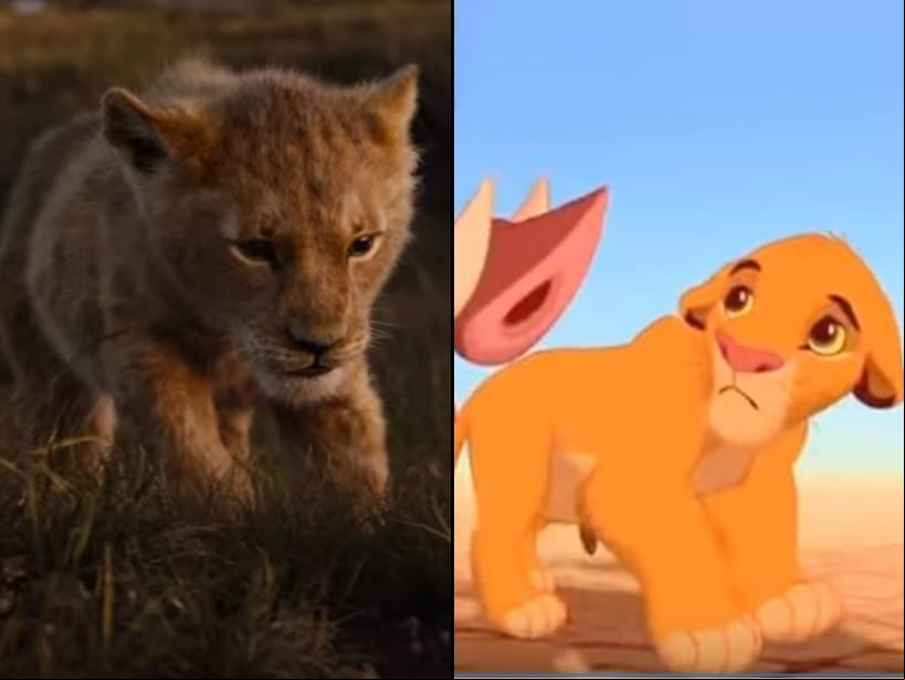 "Simba" de cachorro, en la versión de 1994, fue interpretado por Jonathan Taylor Thomas, quien fue "Randy Taylor" en Mejorando la Casa (1991); en el remake en live-action el papel fue tomado por JD McCrary, quien participó en el corto Atom.