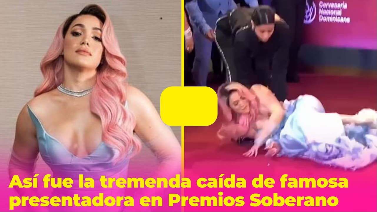 Famosa presentadora sufre tremenda caída en la alfombra roja de los Premios Soberano: así reaccionó