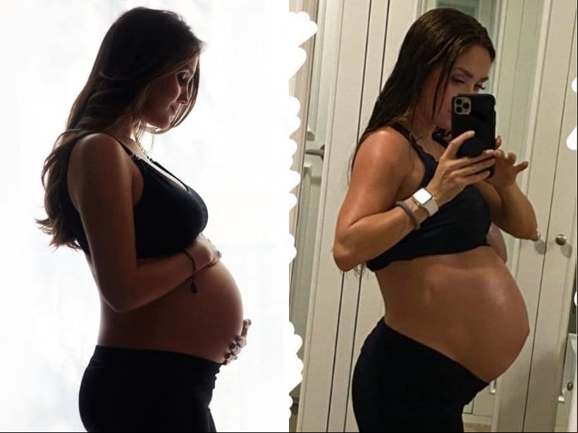 Dulce María muestra su pancita de embarazo y aseguran luce idéntica a Anahí embarazada