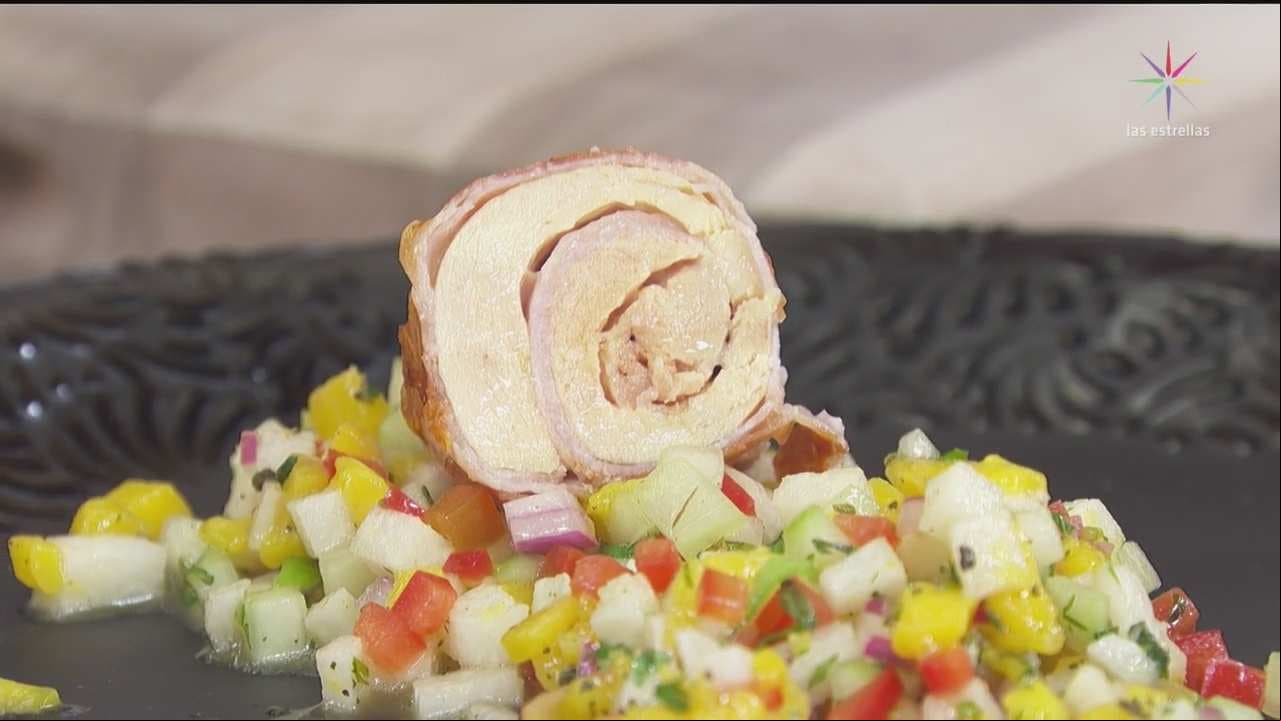 RECETA: Rollos de pollo con mojo de mango y habanero