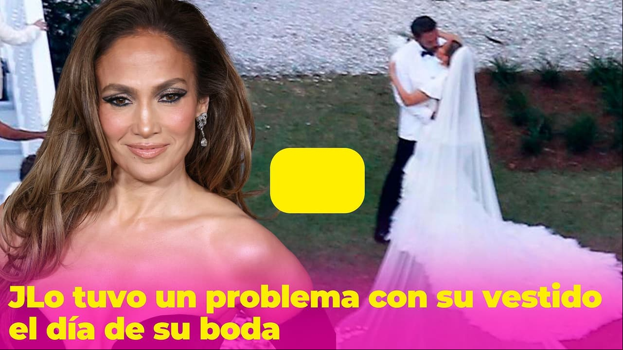 Jennifer López no podía caminar bien el día de su boda por culpa de un detalle en su vestido