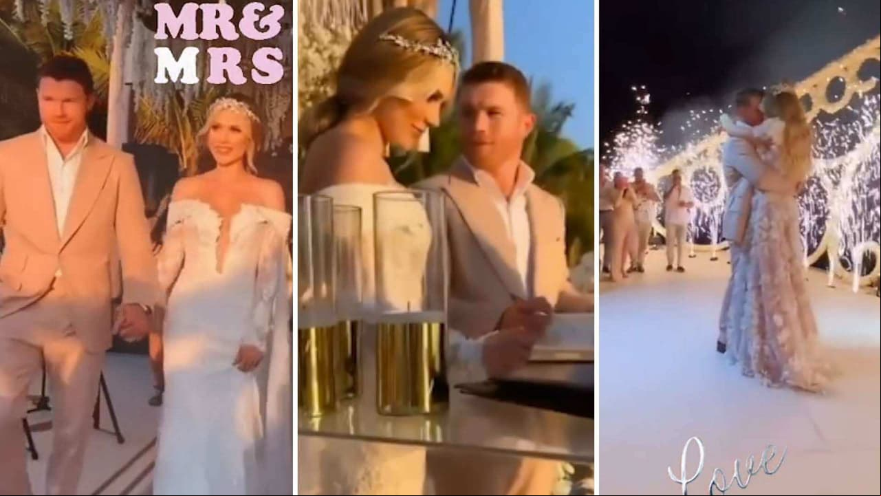 Canelo Álvarez se casó con Fernanda Gómez en un lujoso lugar con el mar como testigo