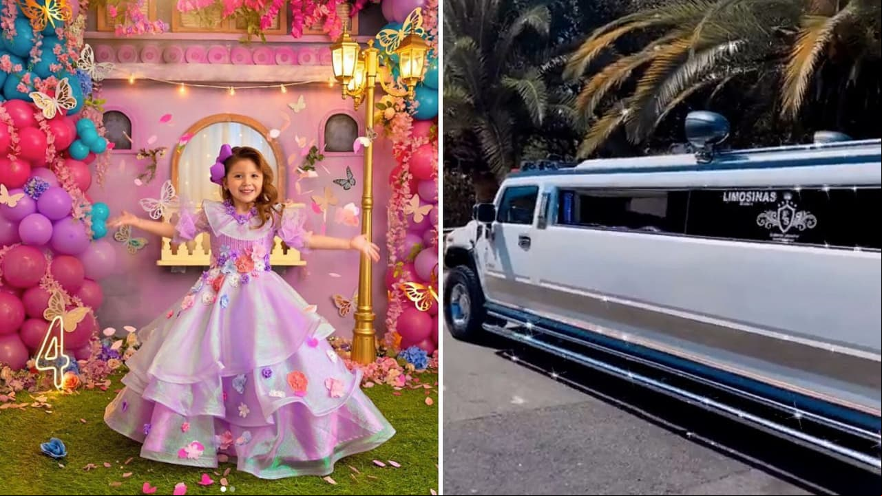 Edwin Luna le lleva una espectacular limosina a su hija por su cumpleaños