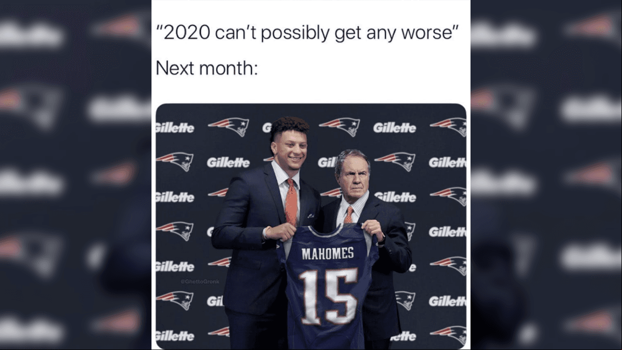 Con un tormentoso 2020 en todos los sentidos, lo único que falta es que Patrick Mahomes llegue a los Patriots