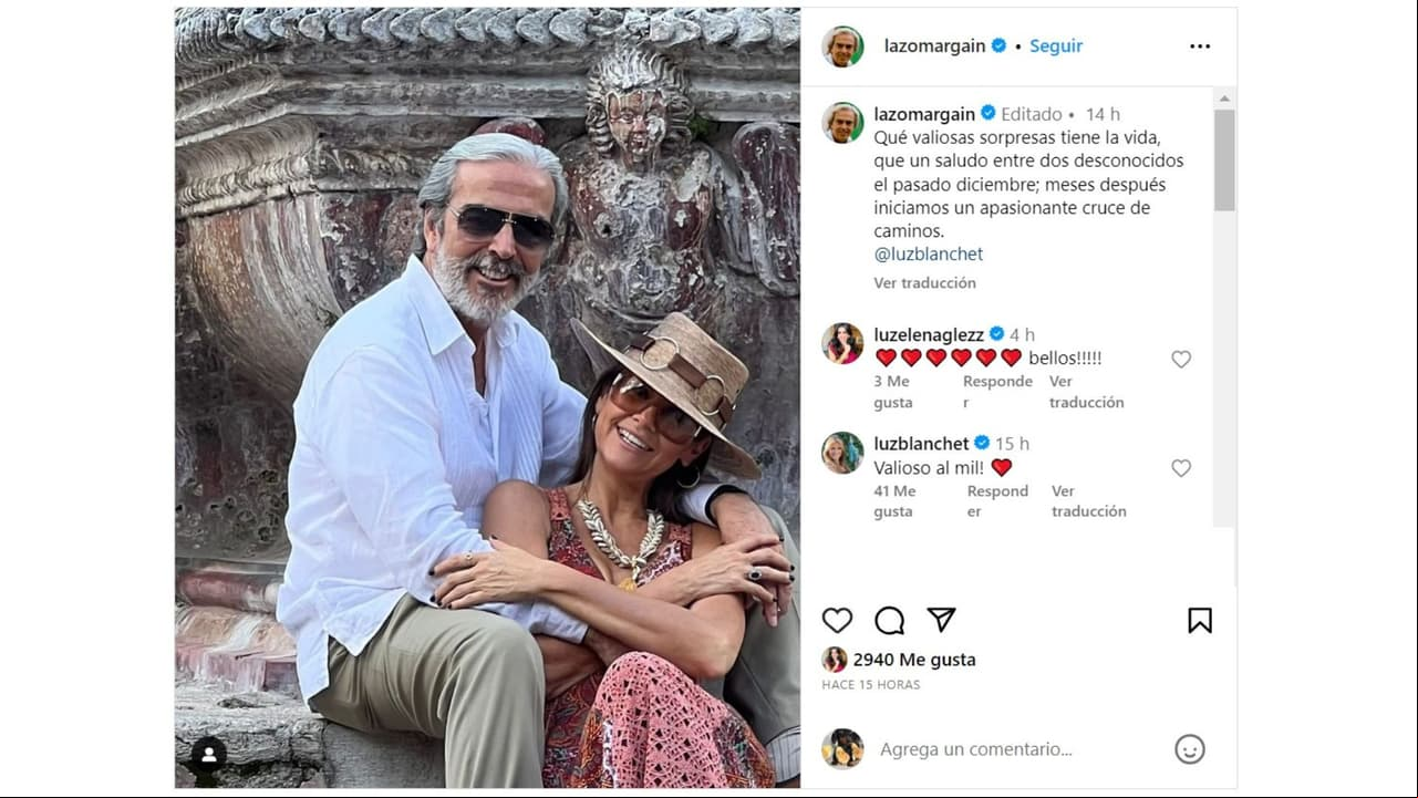 Lorenzo Lazo compartió su primera foto junto a Luz Blanchet.