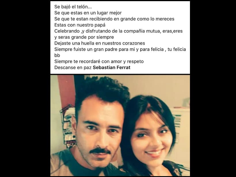 Dannielle Ferrat se despidió de su hermano a través de sus redes sociales.
