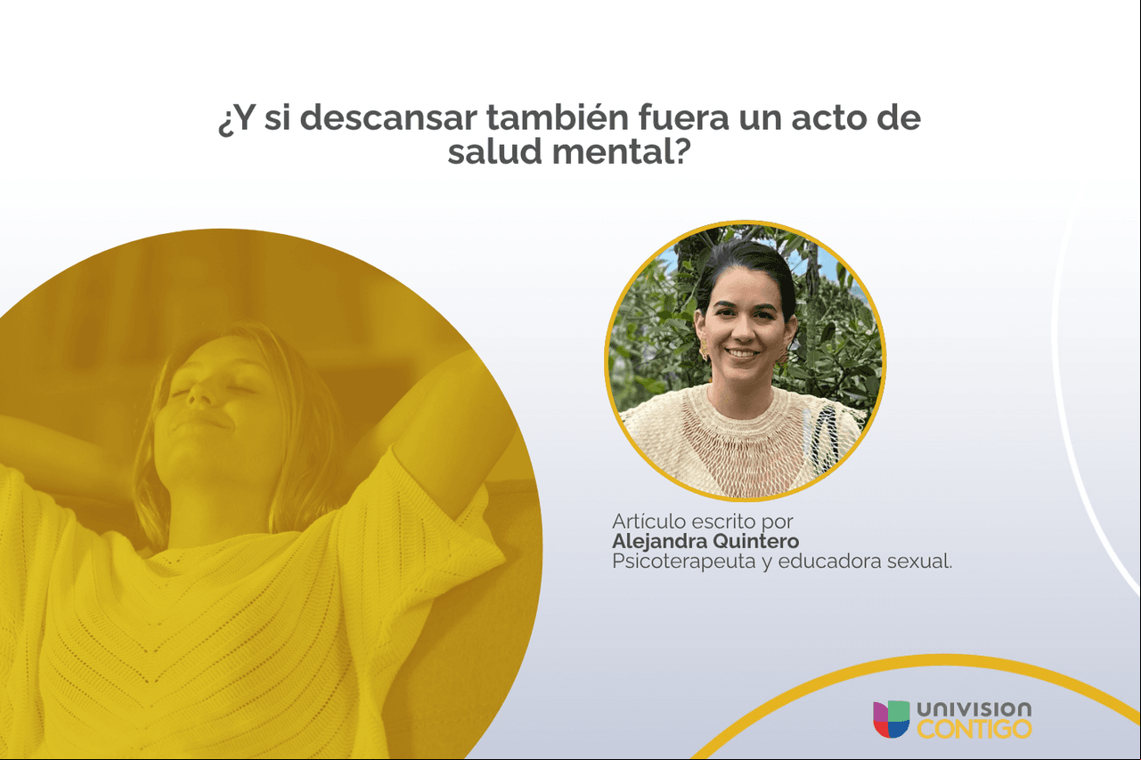 ¿Y si descansar también fuera un acto de salud mental?