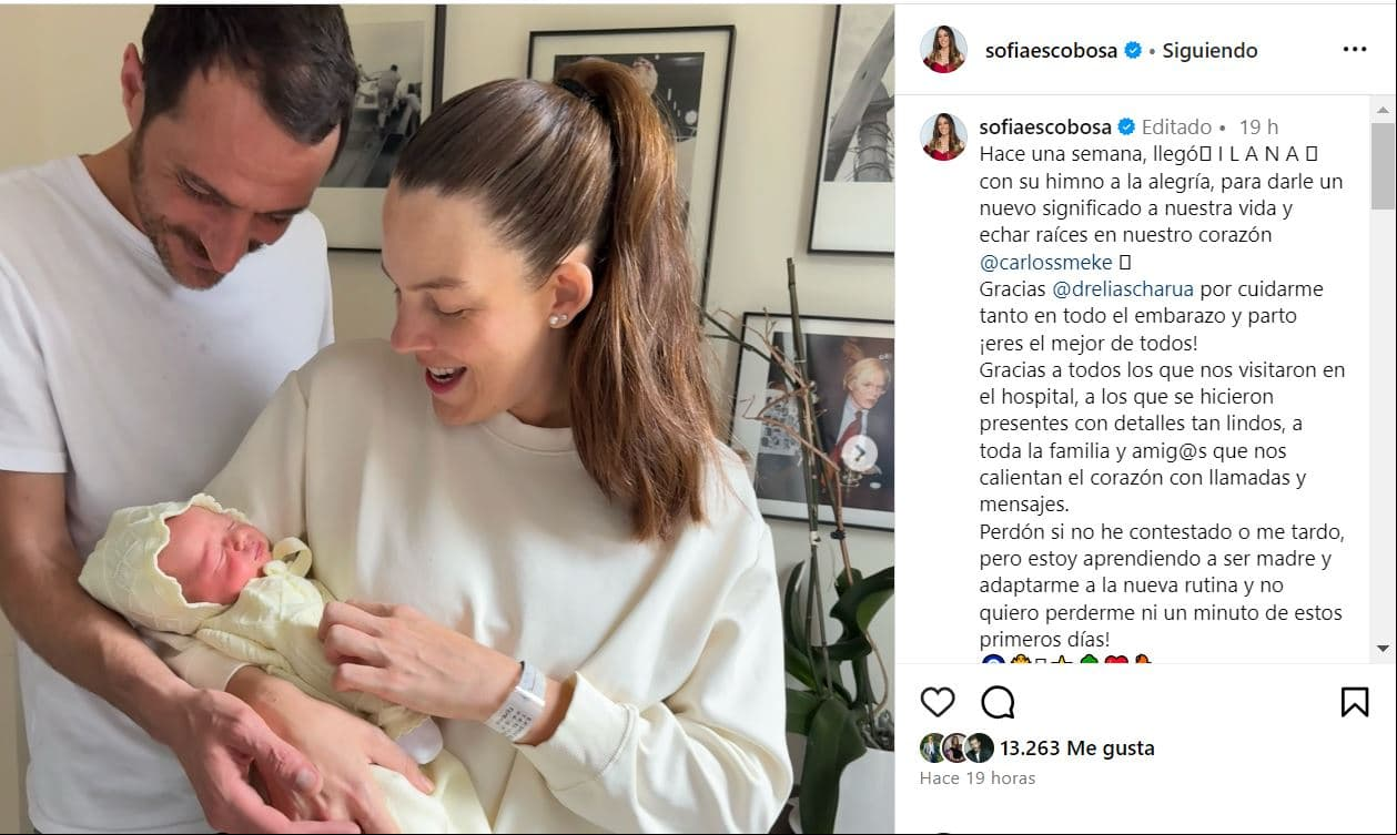 Captura Instagram Sofía Escobosa