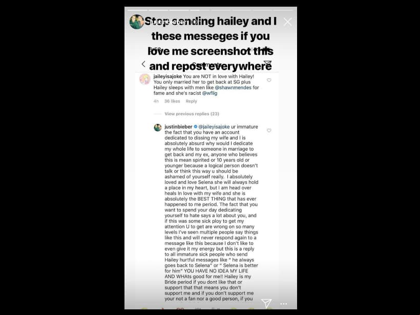 Esto fue lo que escribió el cantante en Instagram.