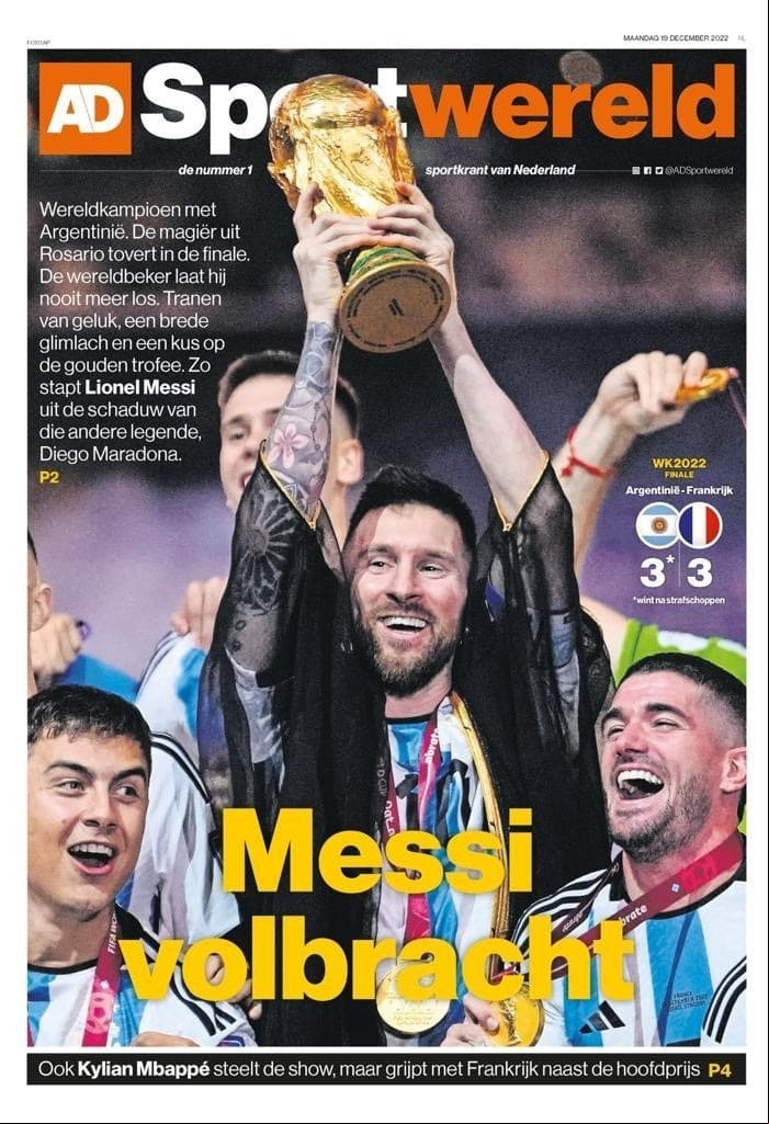 Las portadas de Argentina campeón en Qatar 2022