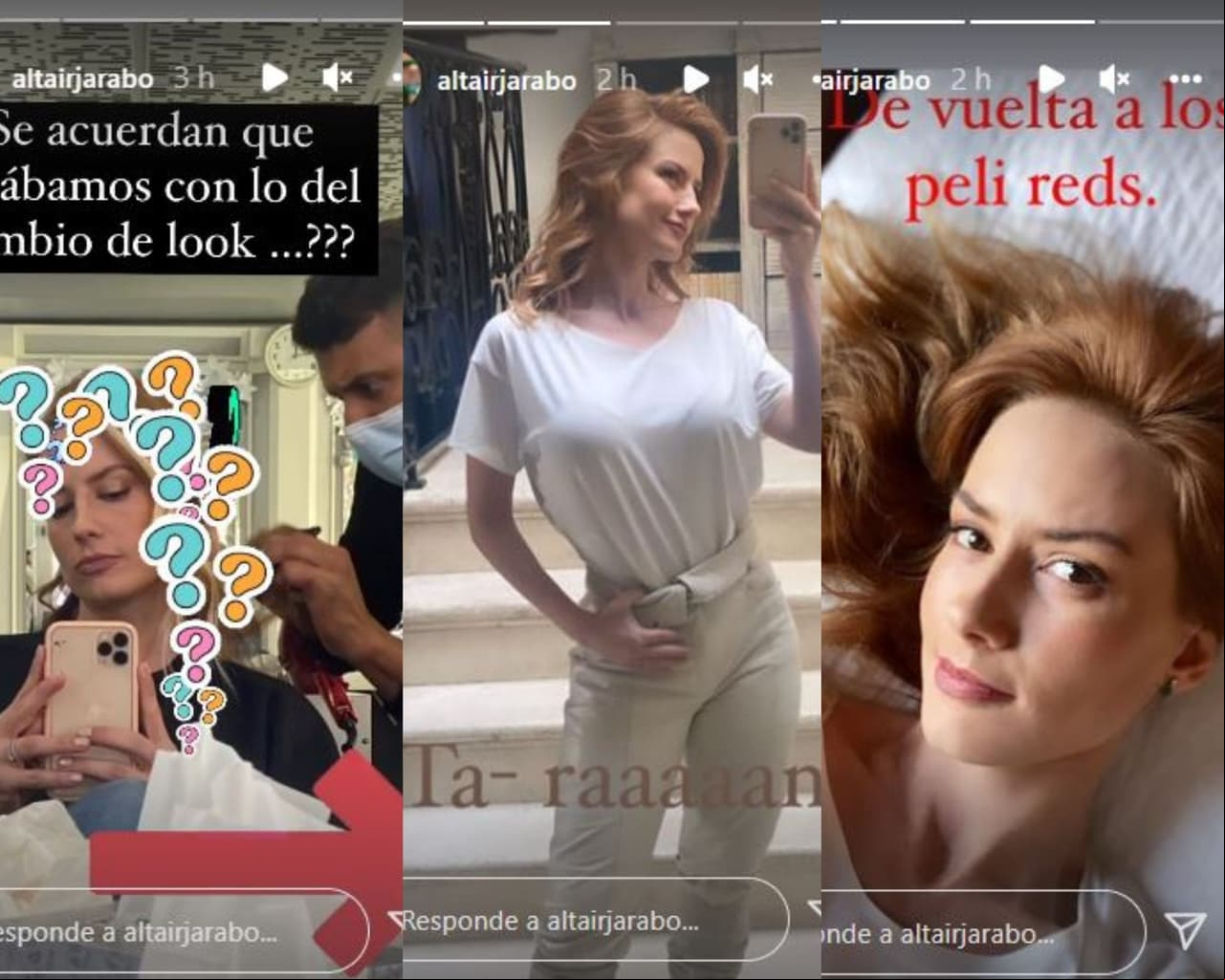 Altair Jarabo documentó el antes y después del radical cambio de look que lucirá en su regreso a la telenovelas.